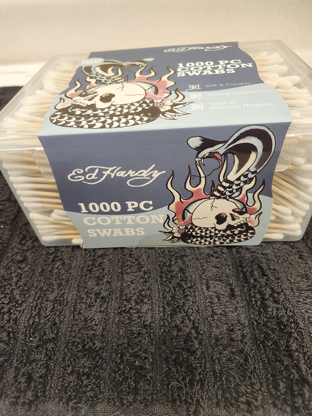 Ed Hardy Blue Pack 1000pc Cotton Swabs
